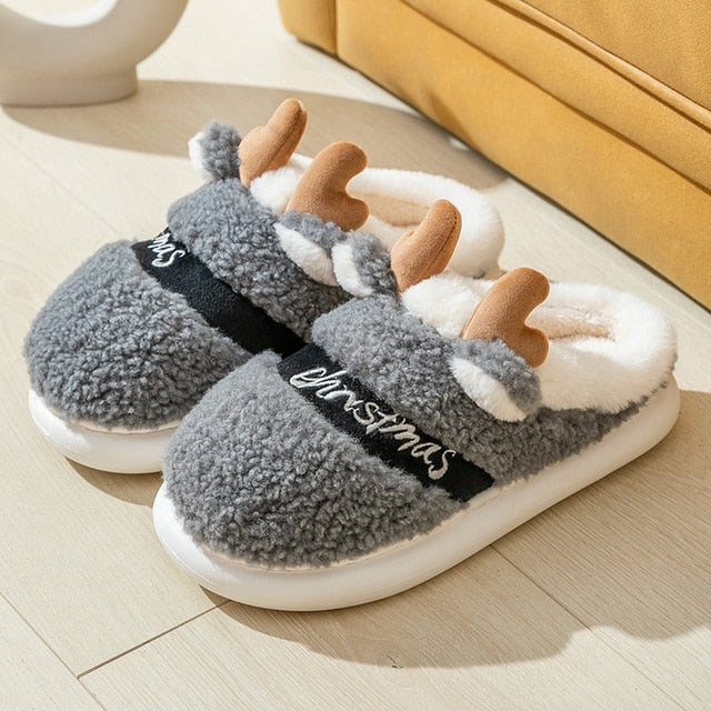 Marketsuit™ Thick Sole Christmas Deer Slippers